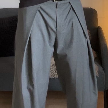 Pantalone largo grigio da uomo Zara