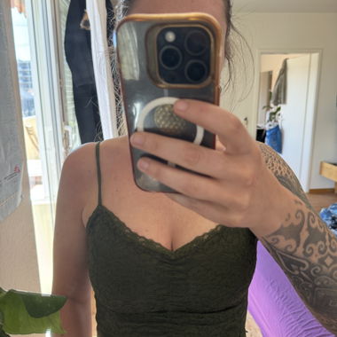 Spitzen Crop Top gruen