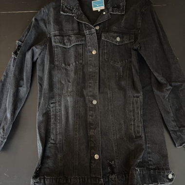 Veste en jeans noire 