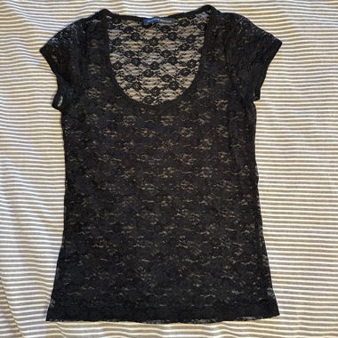 Brandy Melville Black Lace Top