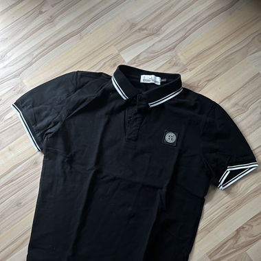 STONE ISLAND BLACK POLO