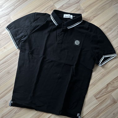STONE ISLAND BLACK POLO