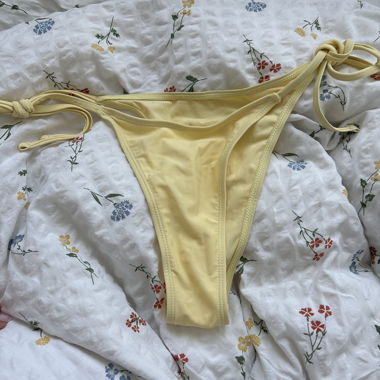 Yellow bikini bottom with side ties