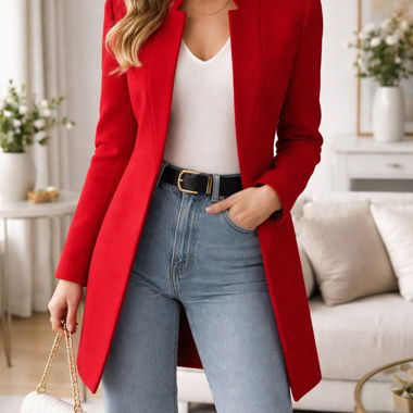 Roter Zara Blazer-Mantel