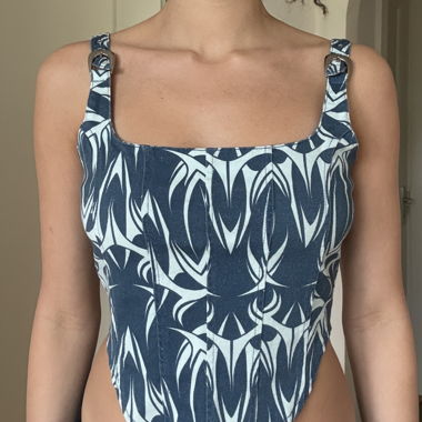 Kurz-Top mit Print