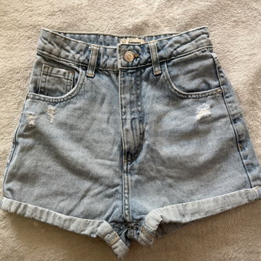 Short en denim clair