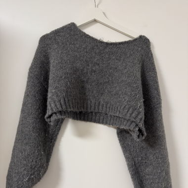 Kurzer Strick Pullover 