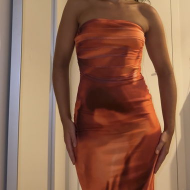 EVENING DRESS - ORANGE/RED