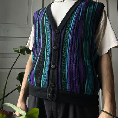 Merinowolle Gilet mit Knöpfen, Made in Australia