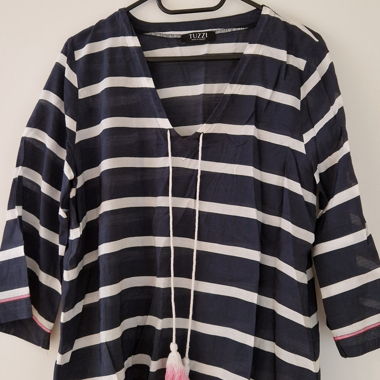 Striped Tunic Blouse by TUZZI