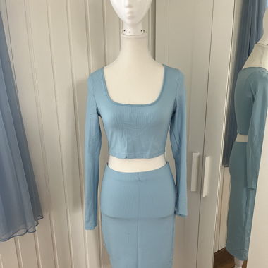 Two piece set baby blue