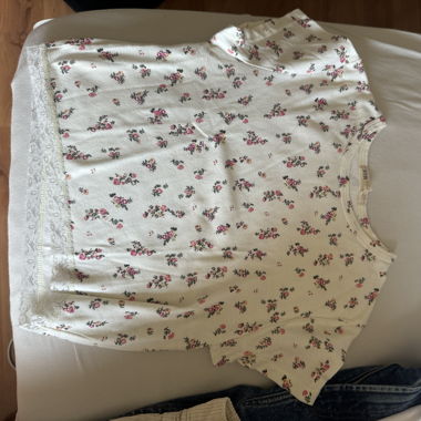 Crop top imprimé fleurs