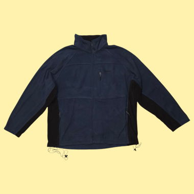Blue/Black Reebok Fleece Jacket with drawstring 
