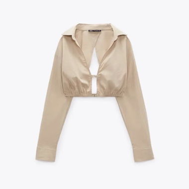 Cropped Top w/ Open Back 