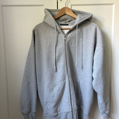 Sweat à capuche zippé Brandy Melville gris Gr. S