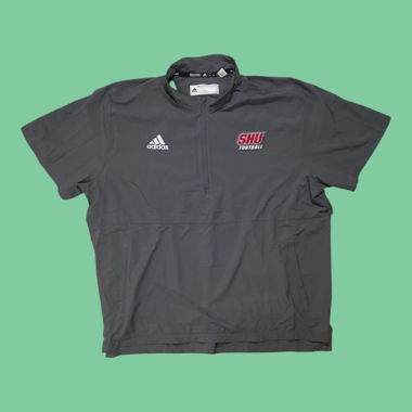 Grey Adidas 1/4 Zip Sport T-Shirt
