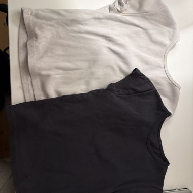 Two Ribbed Sleeveless Tops