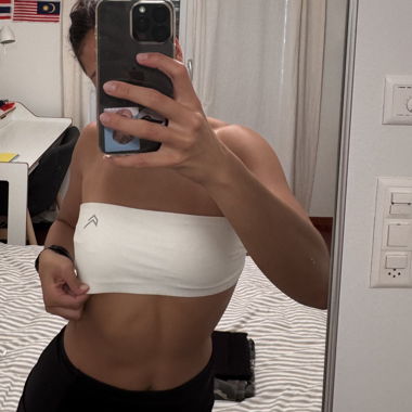 White sports headband top
