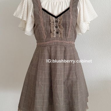 Axes Femme Plaid Brown Babydoll Grösse S/M