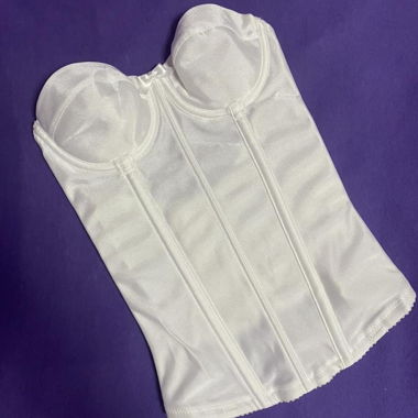 Super cute white satin vintage corset Size XS