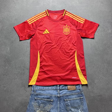 Maglia Adidas Spagna Vintage Rosso Giallo anni 2000 M