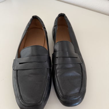 Black slipper loafers