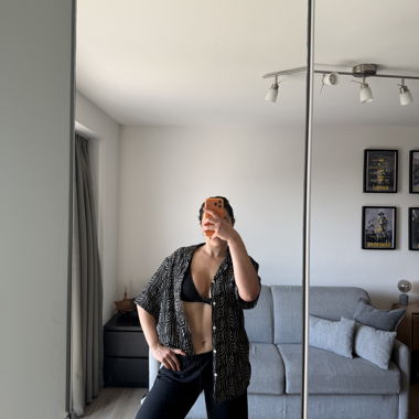 Camicia Zara nera da uomo