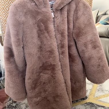Faux fur warm plush coat/jacket
