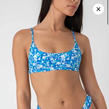 Bikini floreale blu/bianco