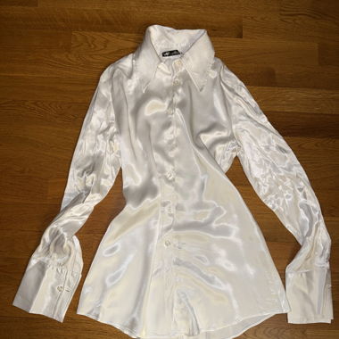 Camicia satinata bianca ZARA XS