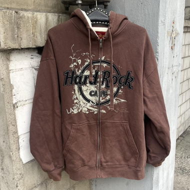 Hoodie Zip-up Vintage Hard Rock Cafe Y2K