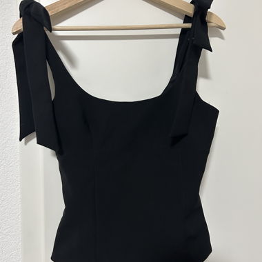 ZARA black tie-strap top