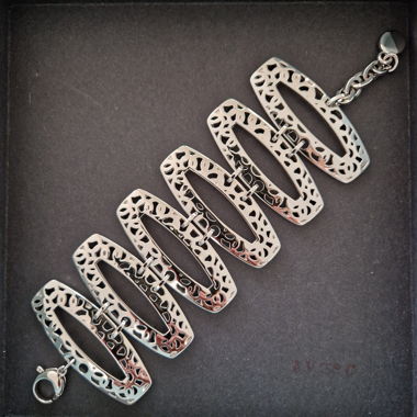 edles Armband von Pierre Lang, rhodiniert