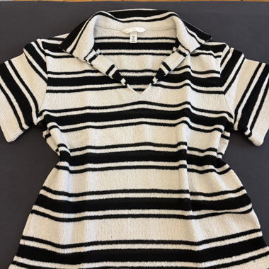 Gestreifter Strick-Poloshirt