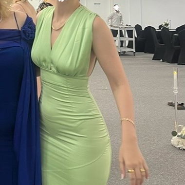 Abito maxi verde menta