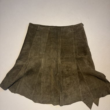 VILA Leather Skirt ISA, khaki