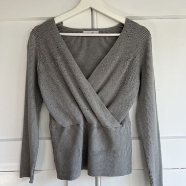 Maglione grigio a coste EVIS