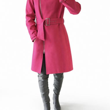 Armani Jeans pink coat with belt