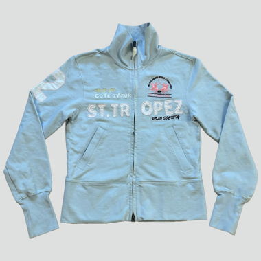 La Martina St. Tropez zip-up in skyblue