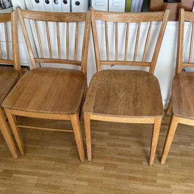 4 sedie da pranzo in legno