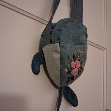 Borsa "Balena" in denim upcycled
