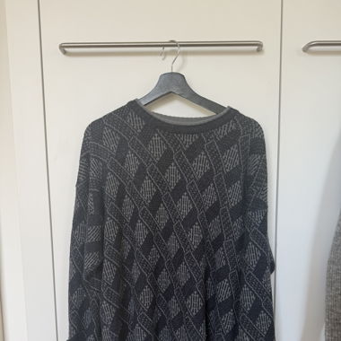 Blauer oversized vintage Pullover