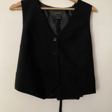 Black Women’s Vest with Tie Closure