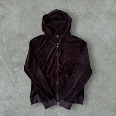 vintage juicy couture zip up jacket in black