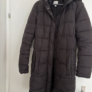 Piumino lungo nero H&M taglia EUR XS