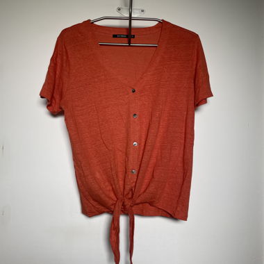 T-shirt/Top en lin orange
