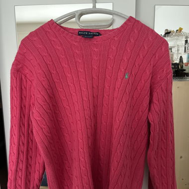 Maglione in maglia Ralph Lauren Cabel Rosa