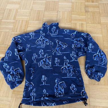Vintage Fleecejacke mit Cowboy-Motiv