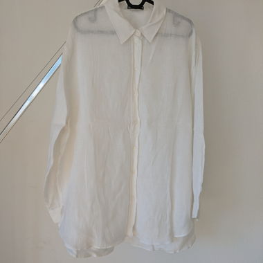 Chemise blanche Zara en lin T XL