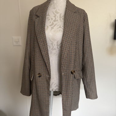 Blazer en motif pied-de-poule